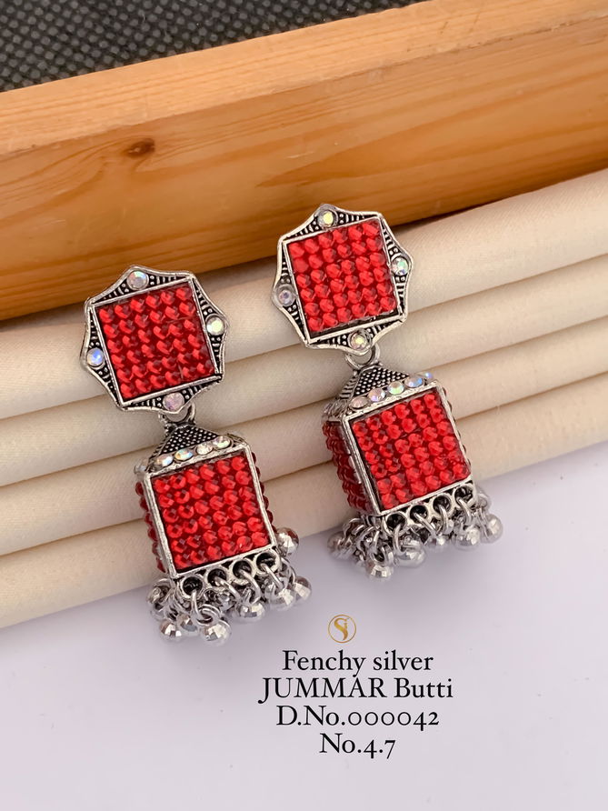 3 Fancy Navratri Special Silver Earrings Wholesale Shop In Surat
